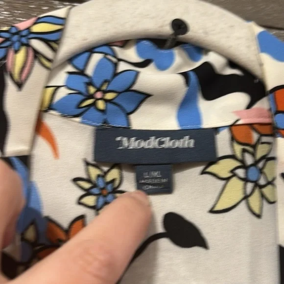 Modcloth floral Kimono size L/XL - Picture 4 of 9